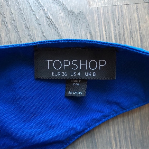 Topshop Royal Blue A-Line Party Dress - Picture 7 of 7